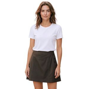 Izod Womens Skort Black Buttons Golf Tennis PickleBall Size 6